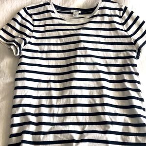J. Crew stripes open-back tie tee